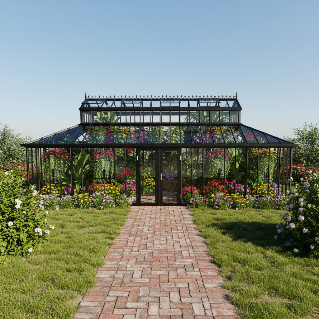 Janssens | Cathedral Victorian Glass Greenhouse Kit with 4mm Tempered Glass Glazing (Custom LUR811/REP733)