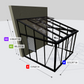 Janssens | Arcadia Lean-To Glass Greenhouse/Sunroom with 4mm Tempered Glass Glazing