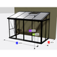 Janssens | Arcadia Lean-To Glass Greenhouse/Sunroom with 4mm Tempered Glass Glazing - MyGreenhouseStore.com