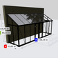 Janssens | Arcadia Lean-To Glass Greenhouse/Sunroom with 4mm Tempered Glass Glazing RIX641