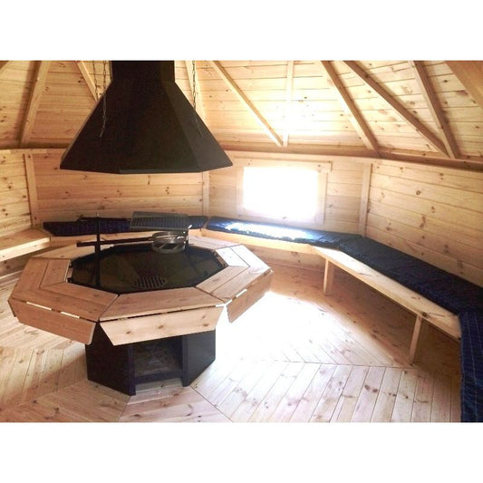 Exaco | Luxe Grill for 250 sq. ft. Scandinavian Pine Hunter's Grill Cabin