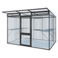 KGT | Linea II Modern Greenhouse 9ft 9in x 6ft 8in x 7ft - 4mm Glass / 10mm Twin-Wall Polycarbonate Glazing - MyGreenhouseStore.com