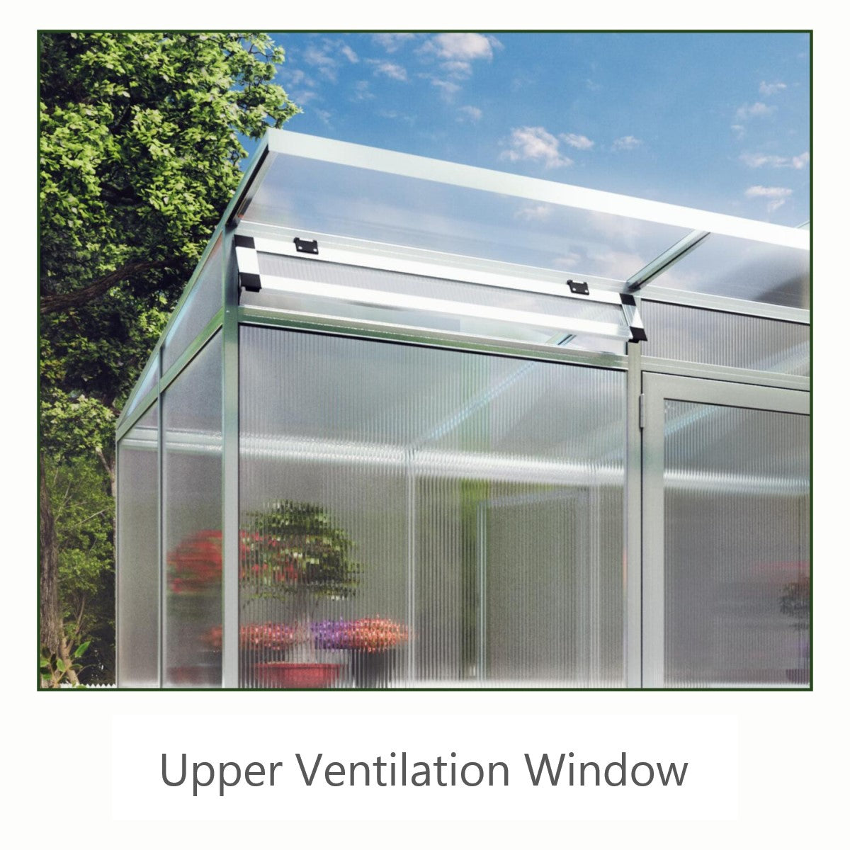 KGT | Santini II Modern Greenhouse 9ft 9in x 6ft 8in - 16mm Triple Wall Polycarbonate Glazing - MyGreenhouseStore.com