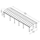 Palram - Canopia | Arcadia 5000 Carport 12x42x8 ft