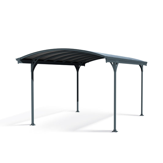 Palram - Canopia | 10x16 ft Vitoria 5000 Polycarbonate Carport  - Gray/Gray