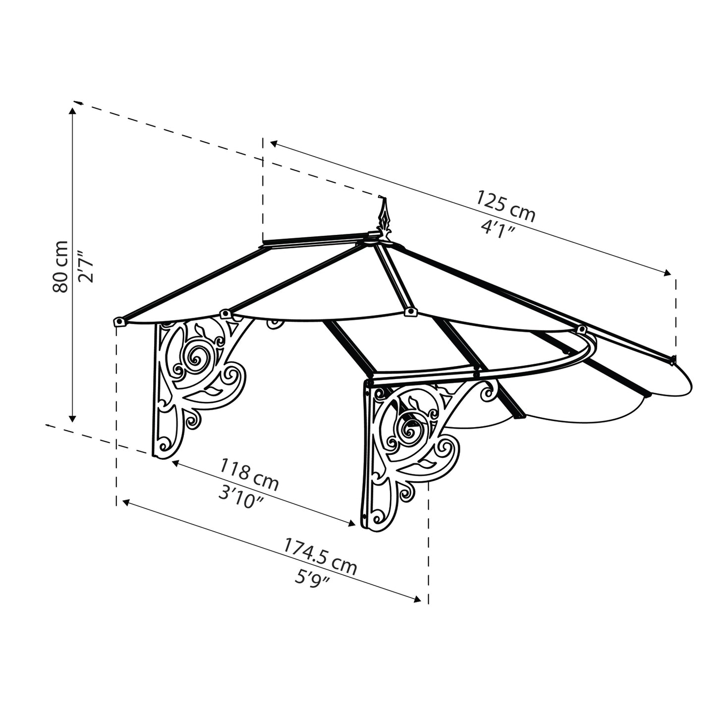 Palram - Canopia | Lily Door Awning