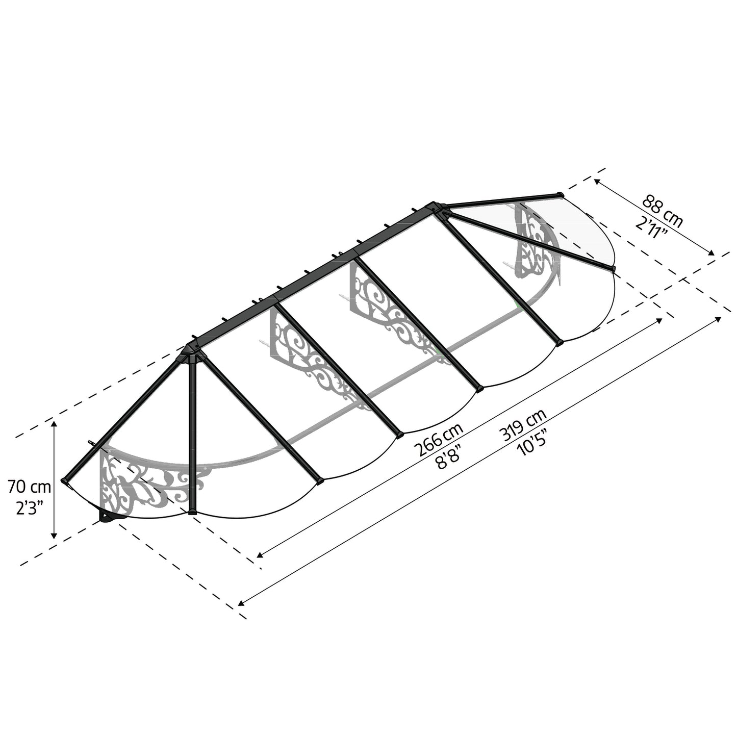 Palram - Canopia | Lily Door Awning