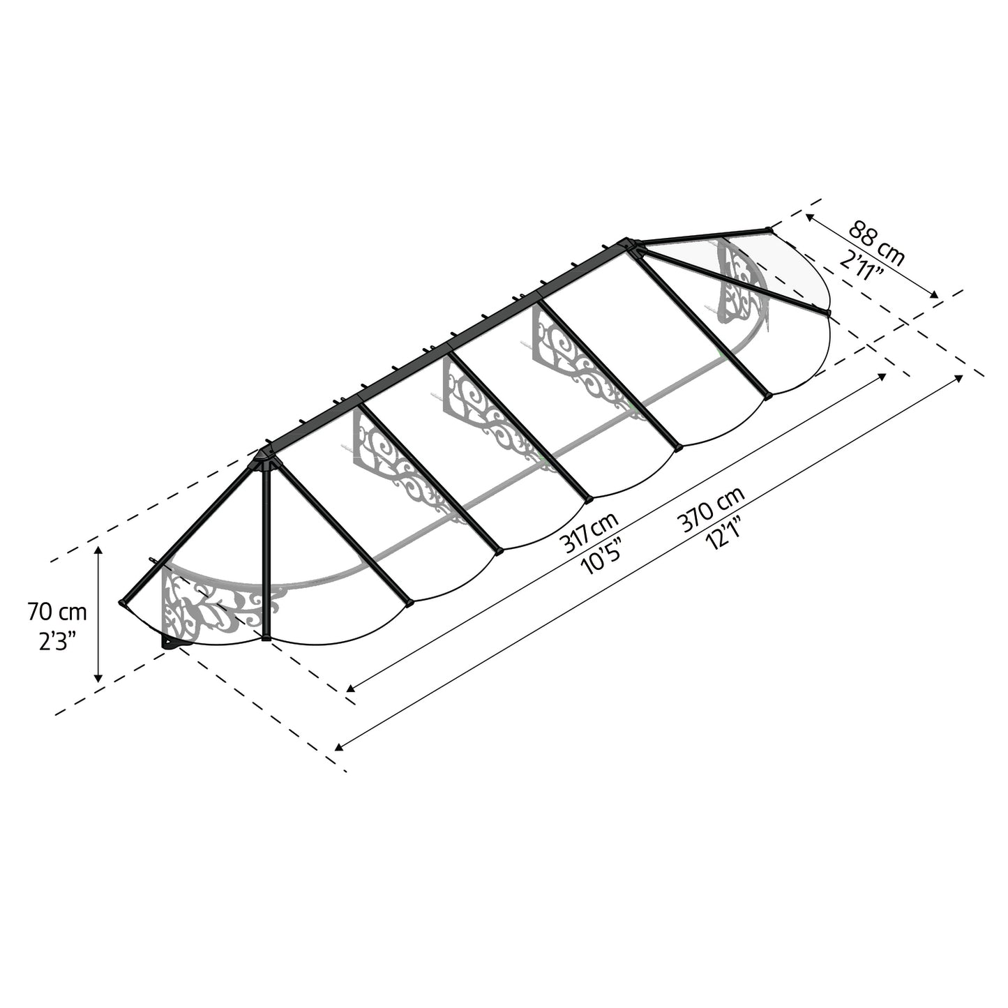 Palram - Canopia | Lily Door Awning