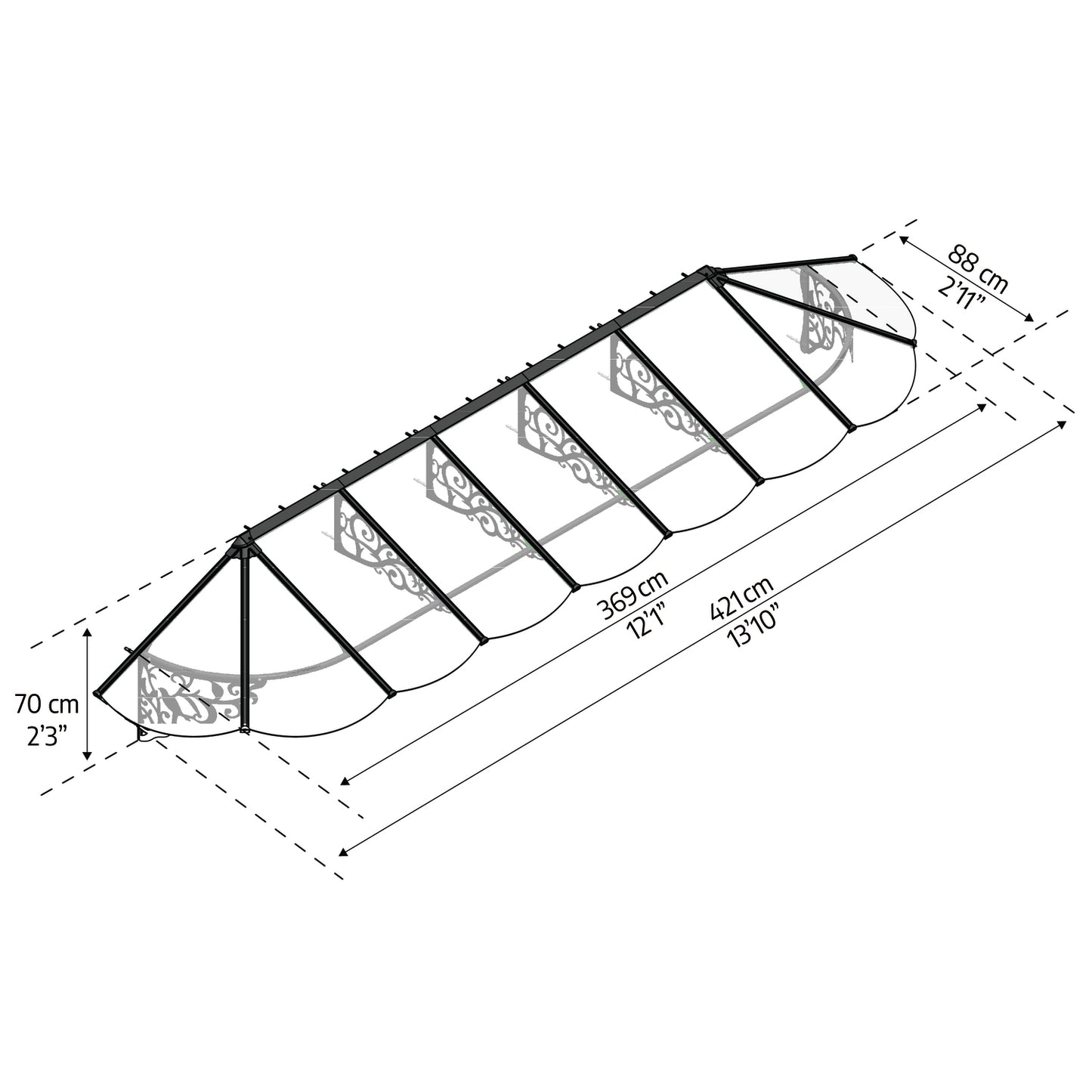 Palram - Canopia | Lily Door Awning