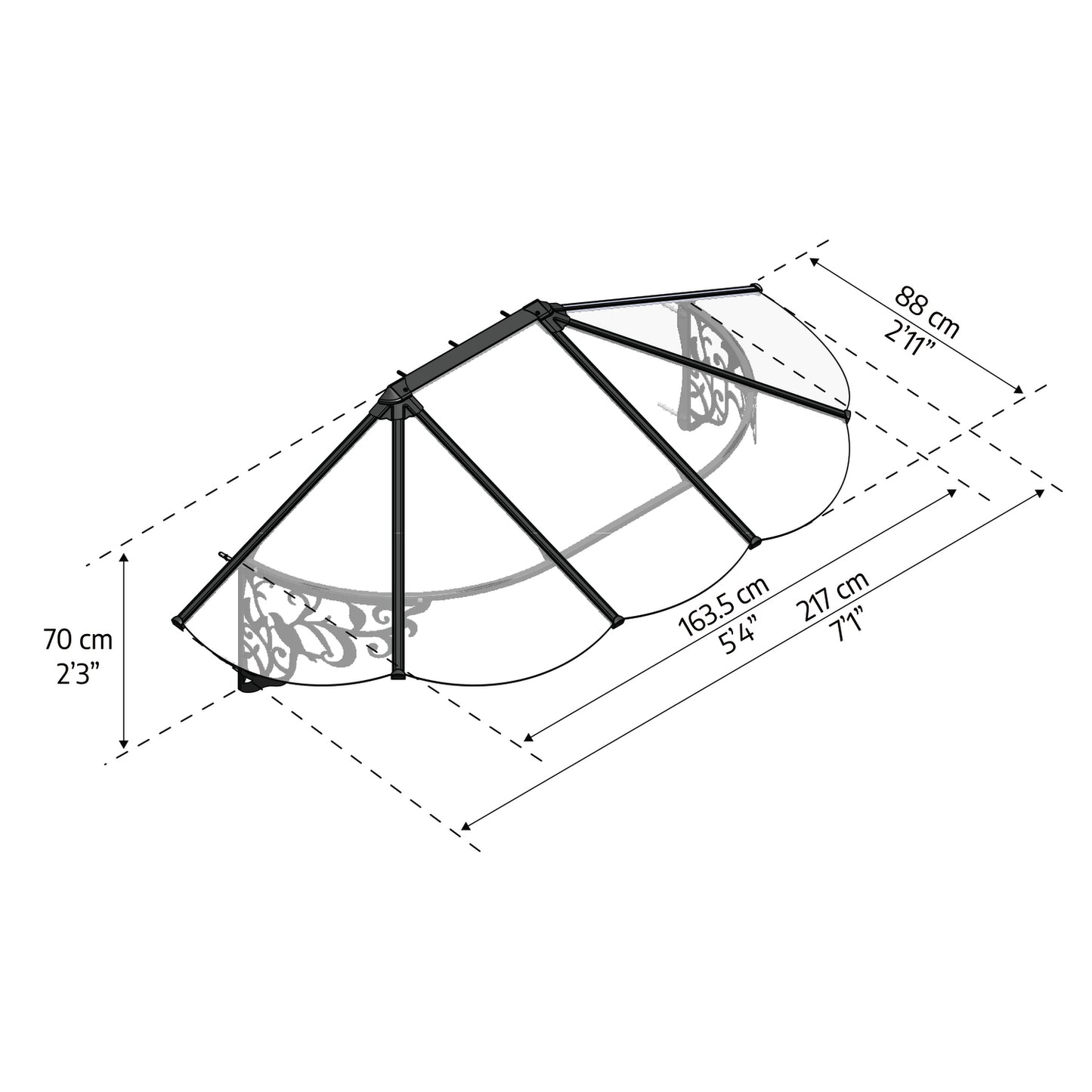 Palram - Canopia | Lily Door Awning