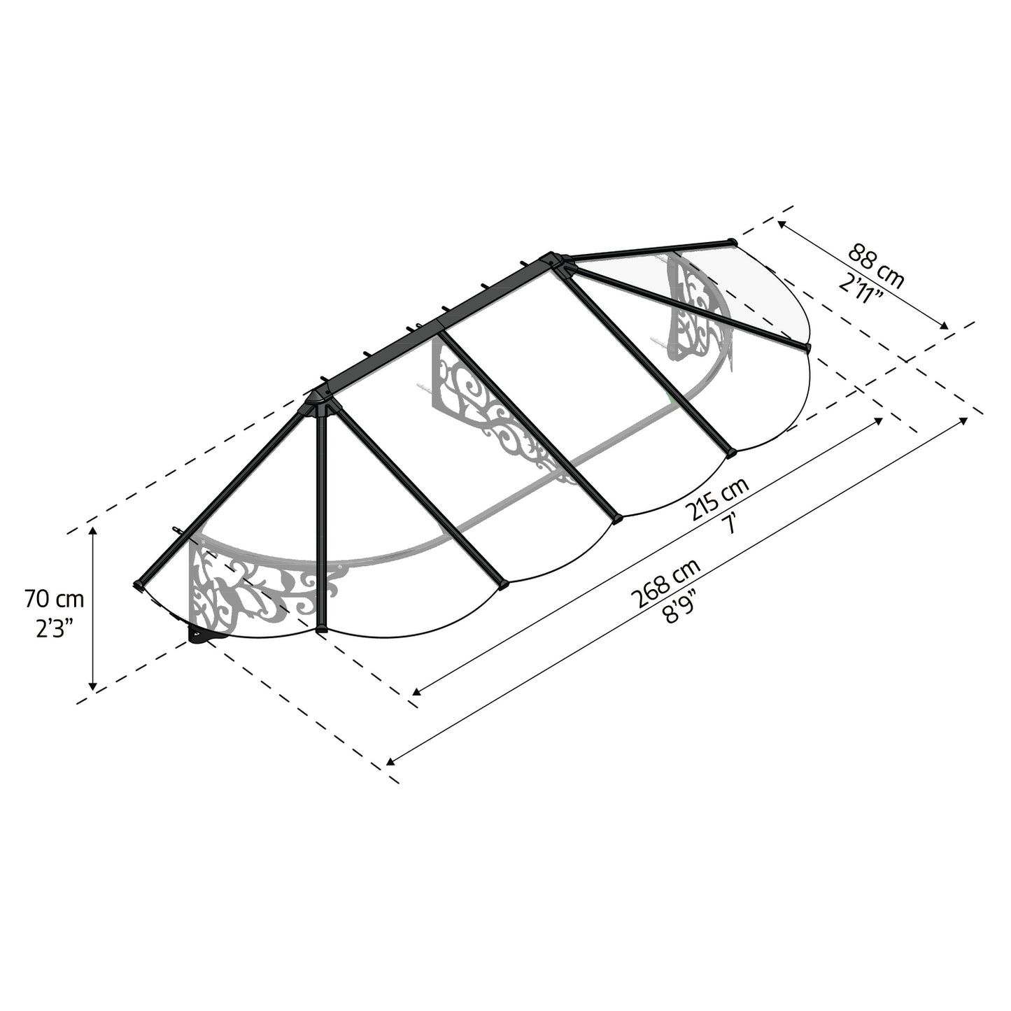 Palram - Canopia | Lily Door Awning