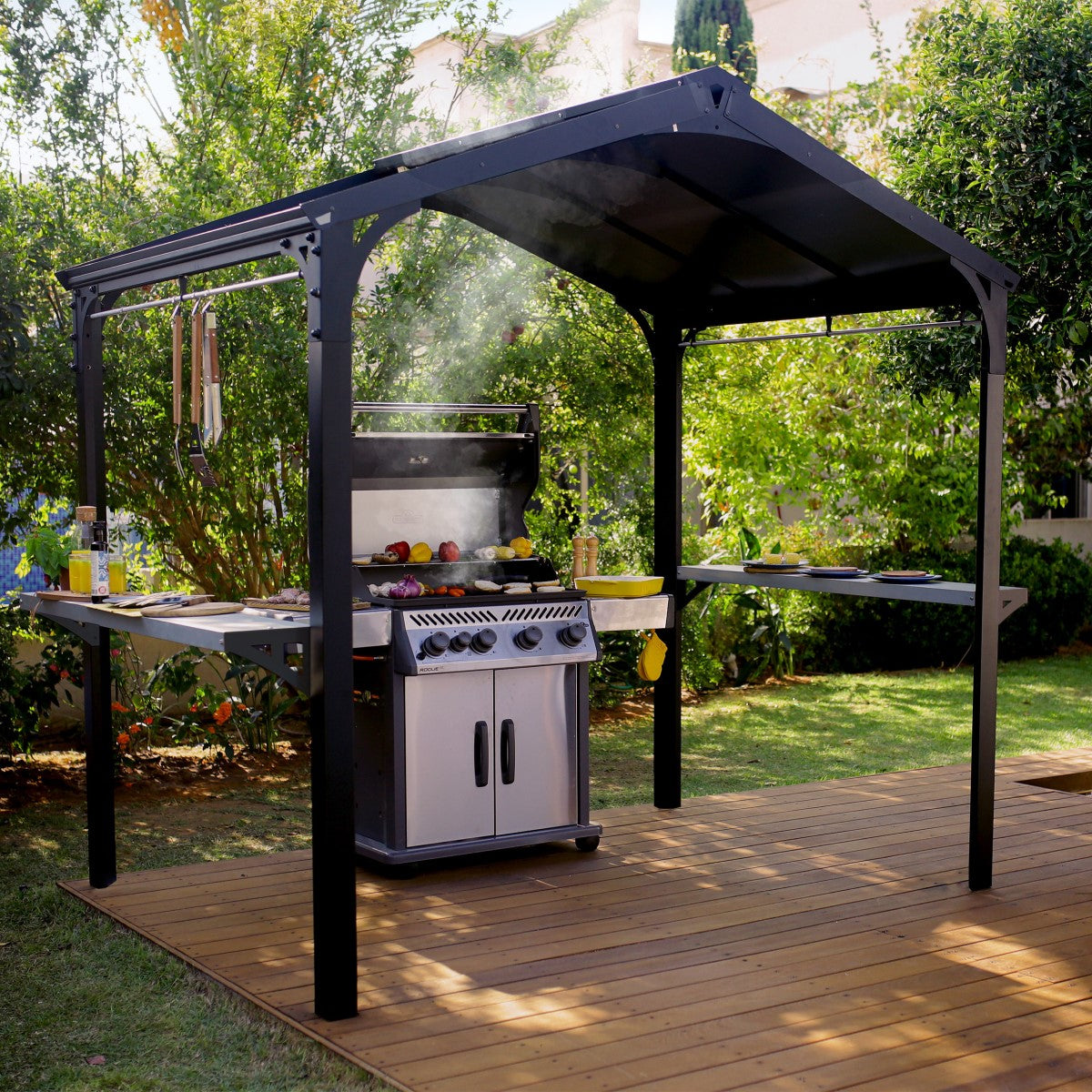 Palram - Canopia | Austin BBQ Gazebo – Premium All-Weather Grill Shelter