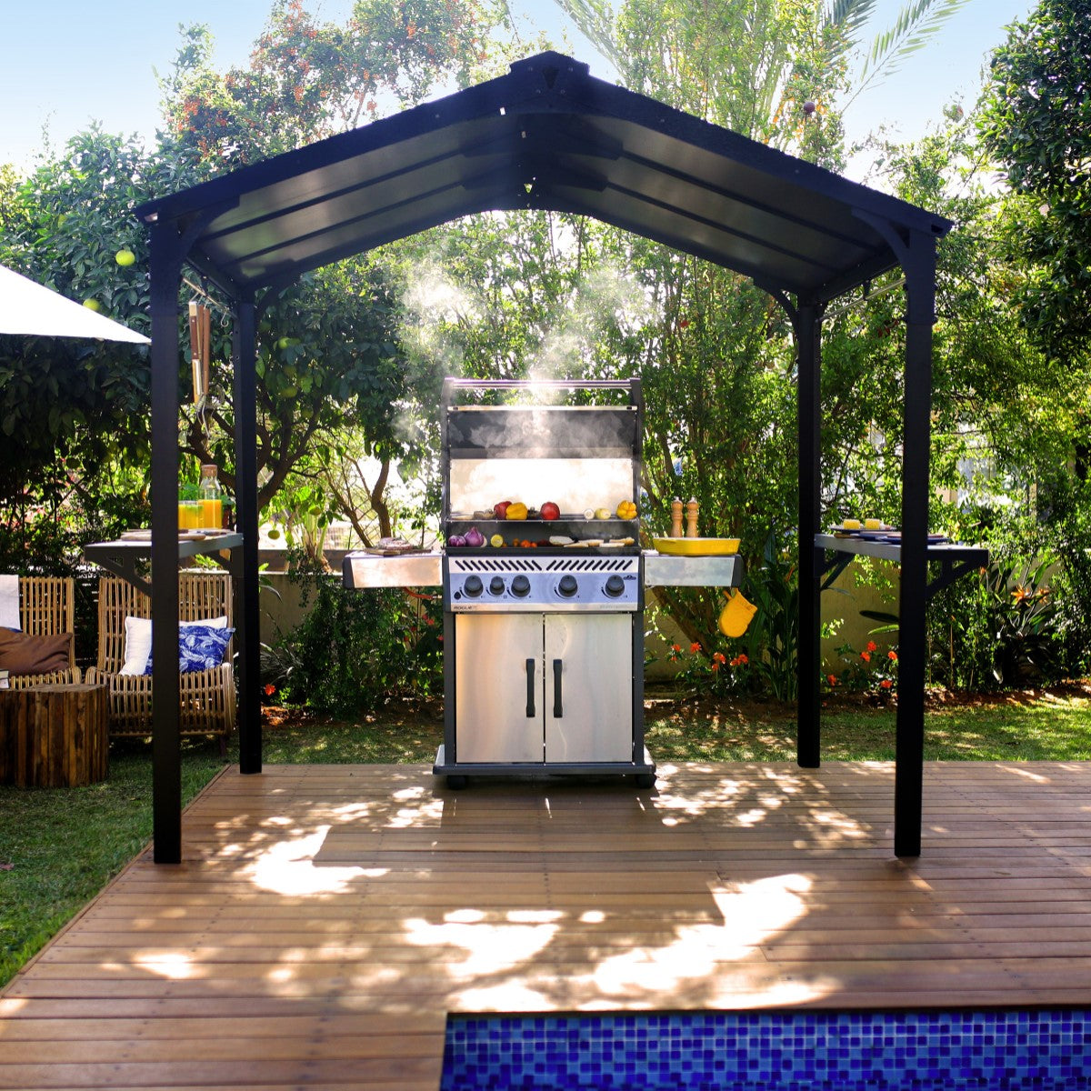 Palram - Canopia | Austin BBQ Gazebo – Premium All-Weather Grill Shelter