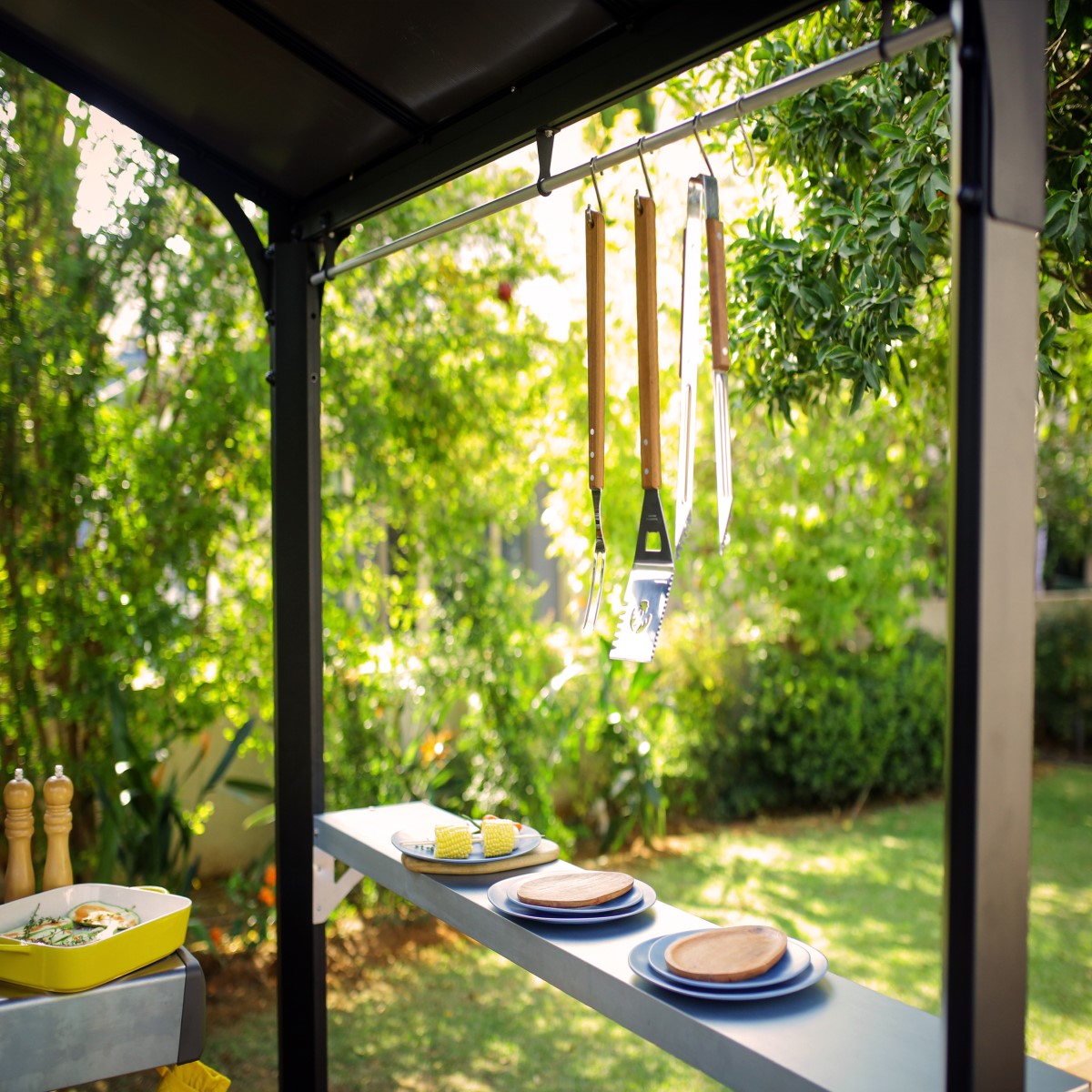 Palram - Canopia | Austin BBQ Gazebo – Premium All-Weather Grill Shelter