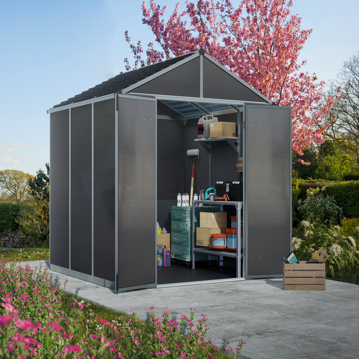 Palam Garden Sheds Rubicon 8x8 Grey