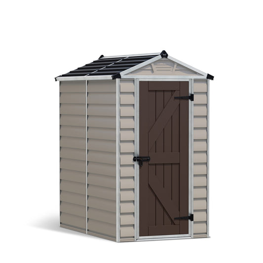Palram - Canopia | SkyLight  Polycarbonate Storage Shed -4x6 ft Tan