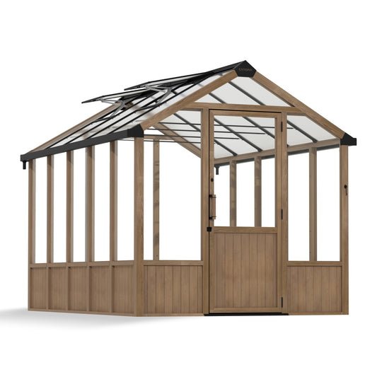 Palram - Canopia | Natura 8 ft Series - Cedar Wood Greenhouse Kit