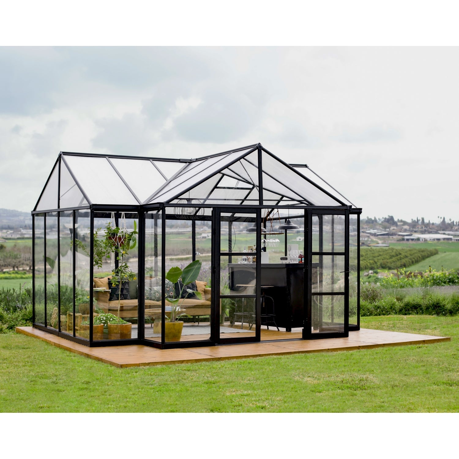 Palram - Canopia | 12x15 Ft Triomphe Chalet Greenhouse ...