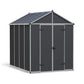 Palram - Canopia | Rubicon 8ft Ultra Durable Outdoor Storage Shed for Garden Dark Grey Series (Copy)