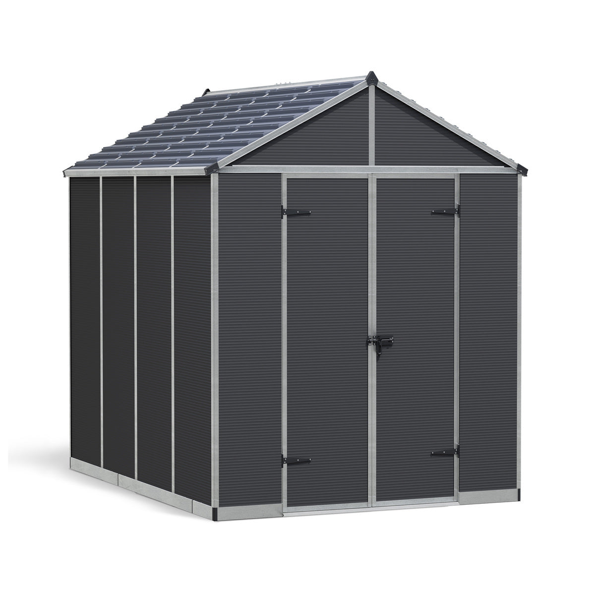 Palram - Canopia | Rubicon 8ft Ultra Durable Outdoor Storage Shed for Garden Dark Grey Series (Copy)
