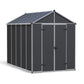 Palram - Canopia | Rubicon 8ft Ultra Durable Outdoor Storage Shed for Garden Dark Grey Series (Copy)
