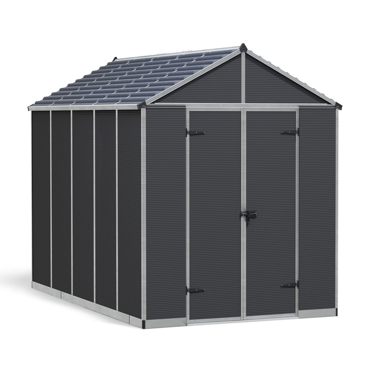 Palram - Canopia | Rubicon 8ft Ultra Durable Outdoor Storage Shed for Garden Dark Grey Series (Copy)