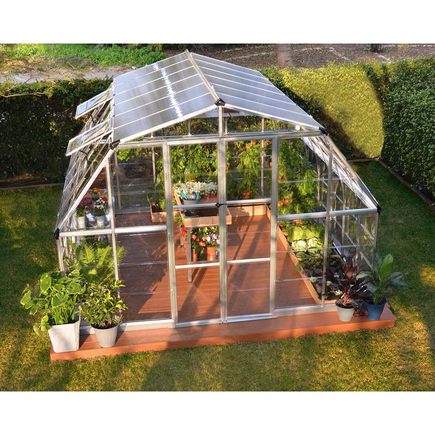 Palram - Canopia | 12x12 Ft Americana Greenhouse Kit With 0.8mm Polycarbonate Glazing - MyGreenhouseStore.com