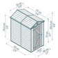 Palram - Canopia | SkyLight  Polycarbonate Storage Shed -4x6 ft Tan