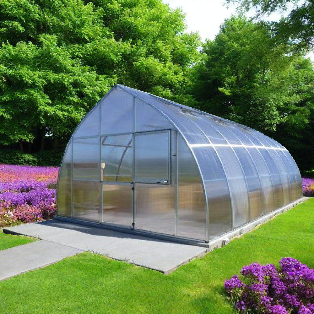 Hoklartherm | 14ft x 26ft 3in x 9ft 10in RIGA XL8 Professional Greenhouse Kit With 16mm Triple-wall Polycarbonate Glazing