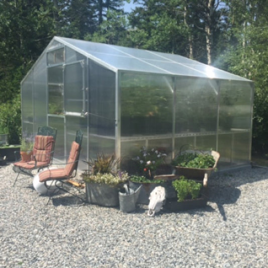 Santa Barbara | Montecito Aluminum Greenhouse With 8mm Twin Wall Polycarbonate Glazing