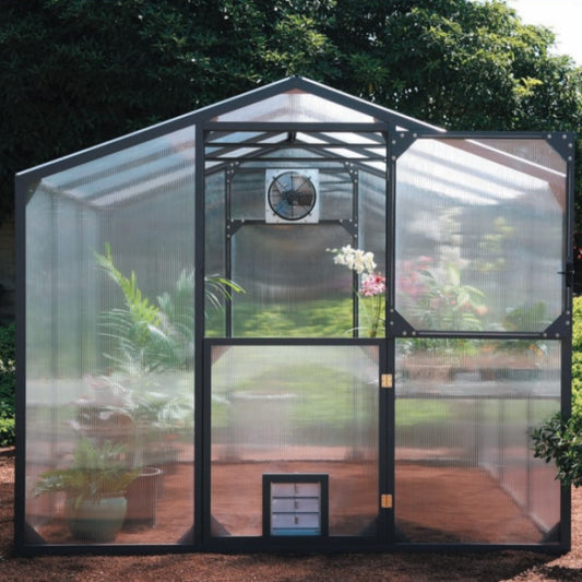 Santa Barbara | Montecito Aluminum Greenhouse With 8mm Twin Wall Polycarbonate Glazing