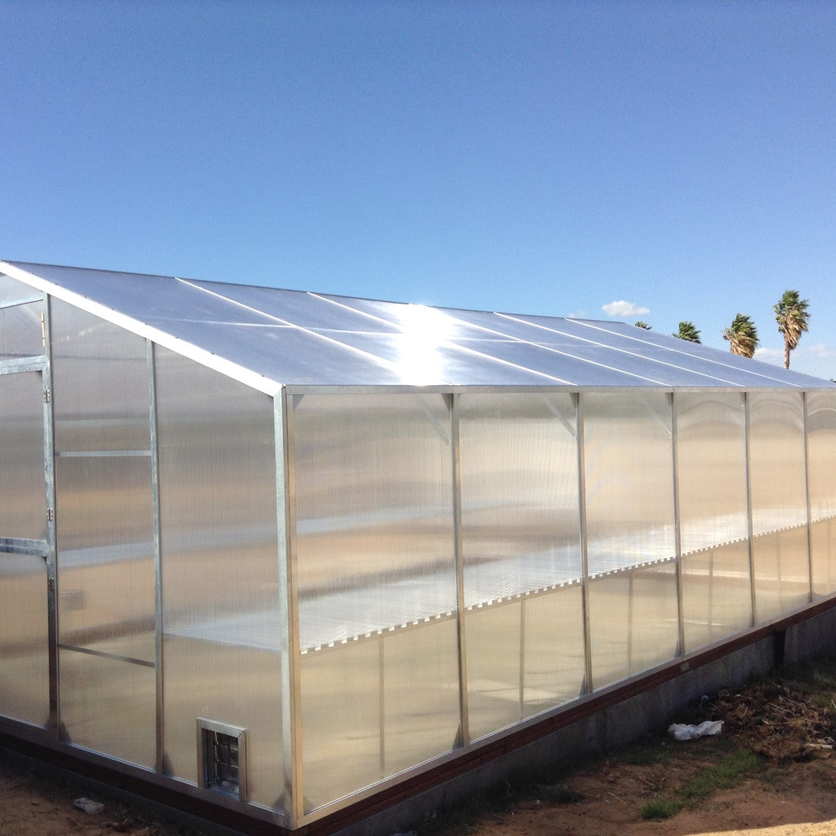 Santa Barbara | Montecito Aluminum Lean-To Greenhouse / Sunroom Kit With 8mm Twin-wall Polycarbonate Glazing