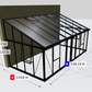 Janssens | Arcadia Lean-To Glass Greenhouse/Sunroom with 4mm Tempered Glass Glazing