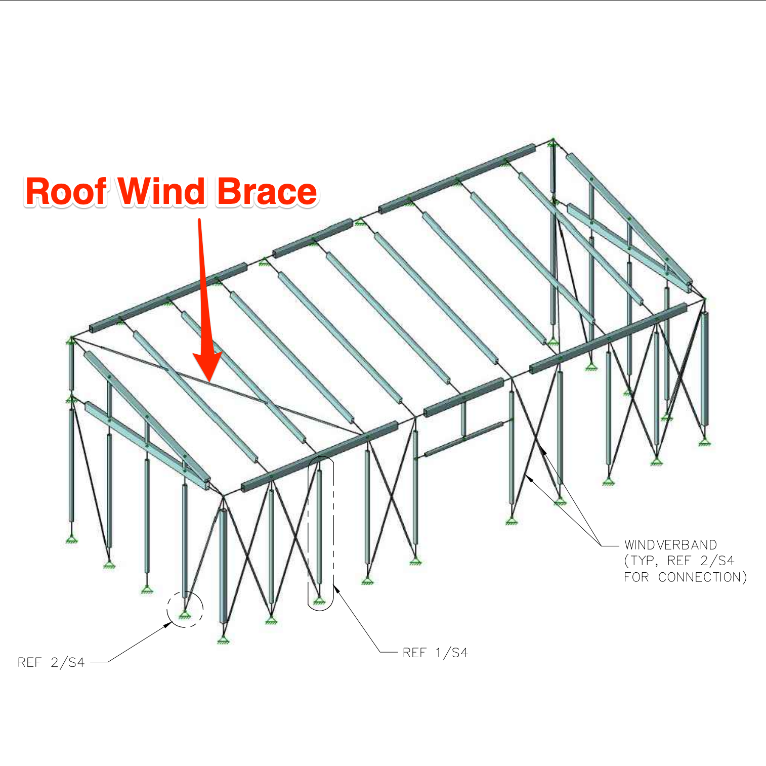 Janssens | Roof Wind Brace - MyGreenhouseStore.com