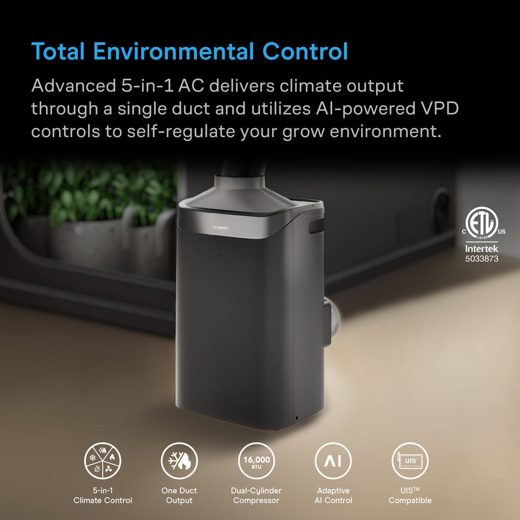 AC Infinity I TERRAFORM Series - Professional All-In-One Climate Control A/C - One-Duct Auto Switching - MyGreenhouseStore.com