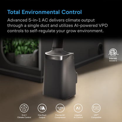 AC Infinity I TERRAFORM Series - Professional All-In-One Climate Control A/C - One-Duct Auto Switching - MyGreenhouseStore.com