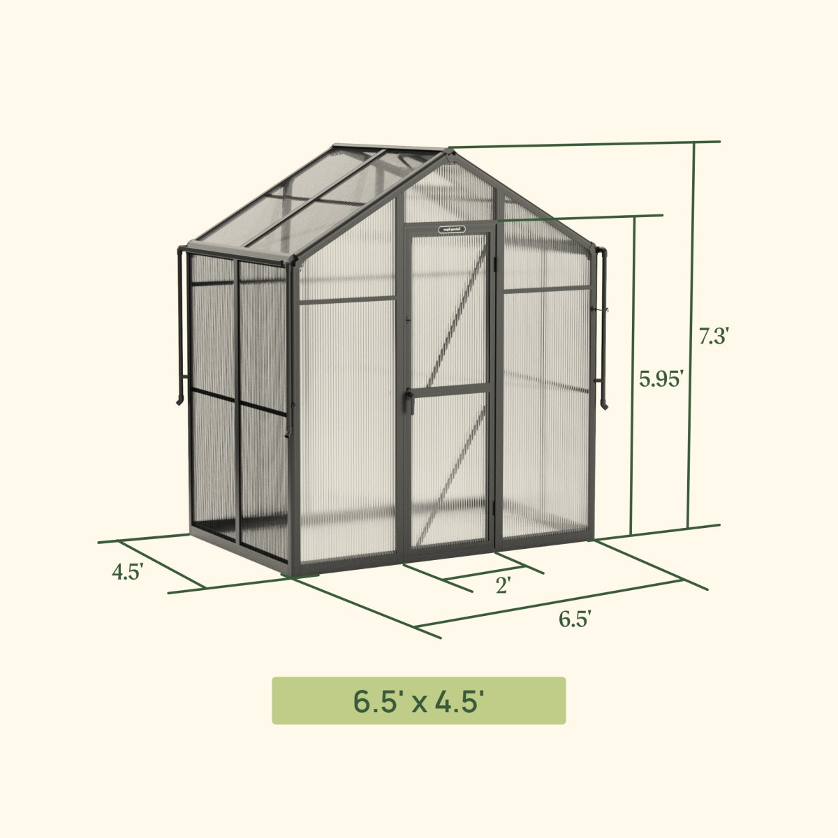Vego | Junior Victorian Greenhouse Kit 6ft 6in Wide