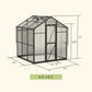 Vego | Junior Victorian Greenhouse Kit 6ft 6in Wide