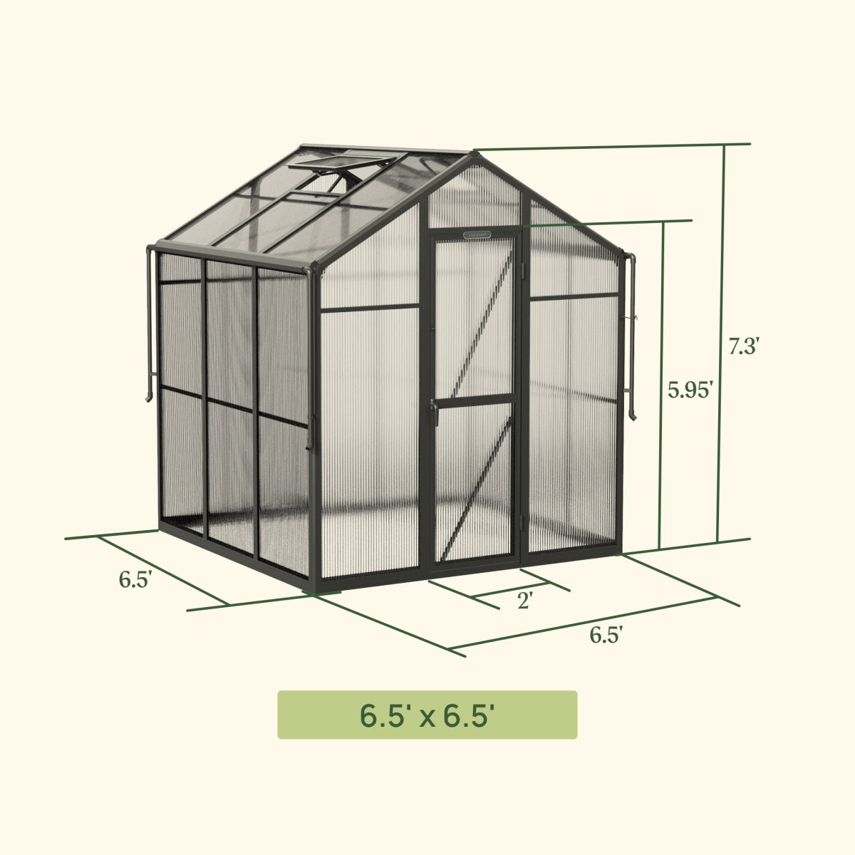 Vego | Junior Victorian Greenhouse Kit 6ft 6in Wide