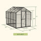 Vego | Junior Victorian Greenhouse Kit 6ft 6in Wide