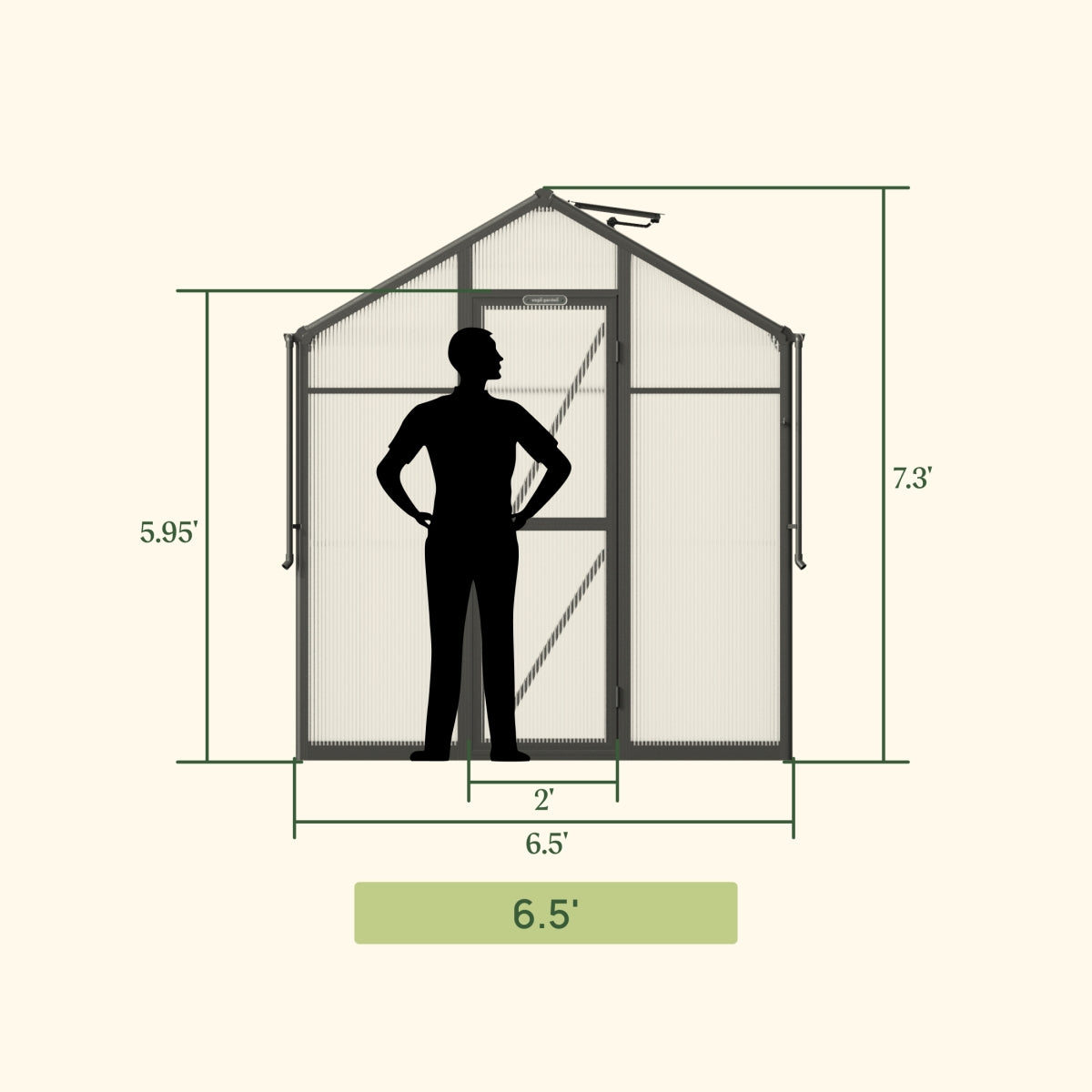 Vego | Junior Victorian Greenhouse Kit 6ft 6in Wide