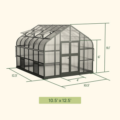 Vego | Pacific Greenhouse Kit 10ft 6in Wide