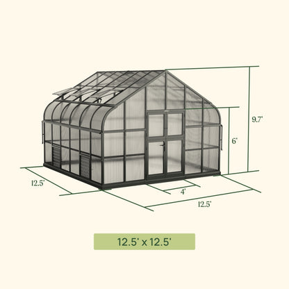 Vego | Grand Pacific Greenhouse Kit 12ft 6in Wide