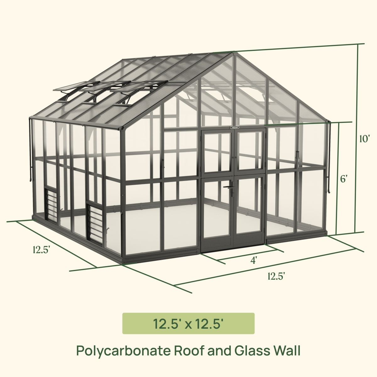 Vego | Grand Victorian Greenhouse Kit 12ft 6in Wide