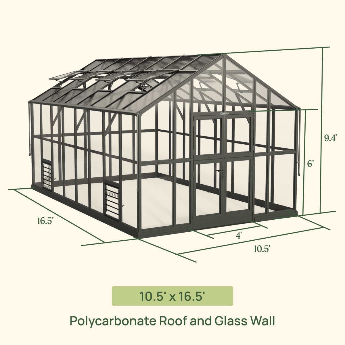 Vego | Victorian Greenhouse Kit 10ft 6in Wide