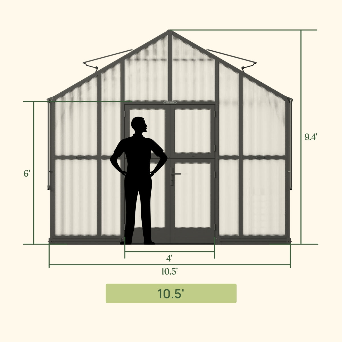 Vego | Victorian Greenhouse Kit 10ft 6in Wide