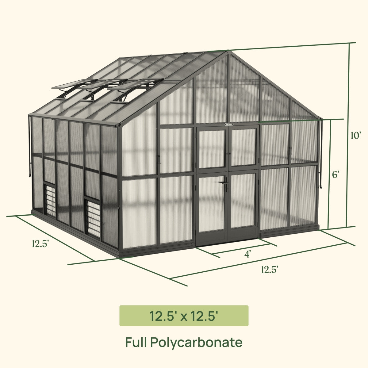 Vego | Grand Victorian Greenhouse Kit 12ft 6in Wide