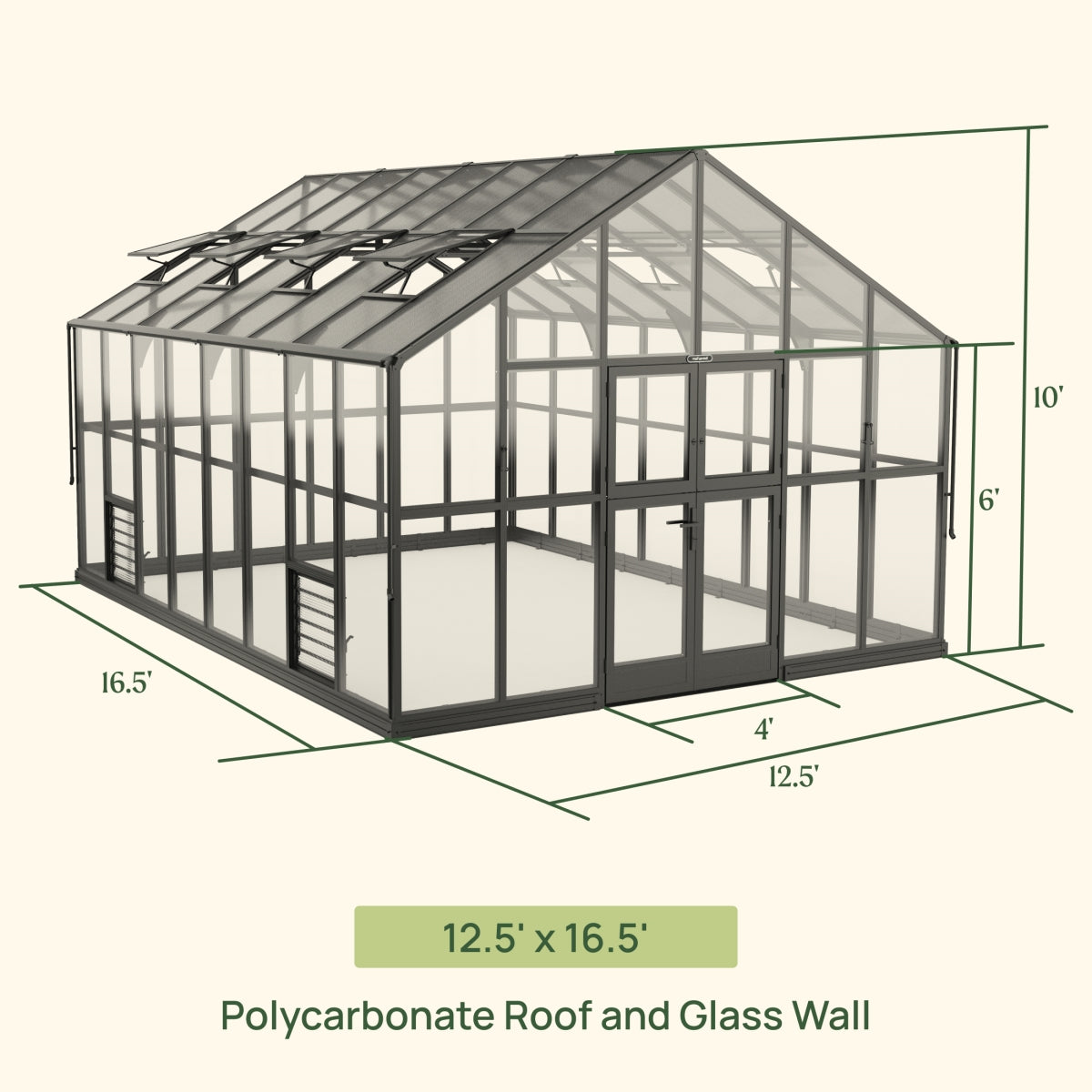 Vego | Grand Victorian Greenhouse Kit 12ft 6in Wide