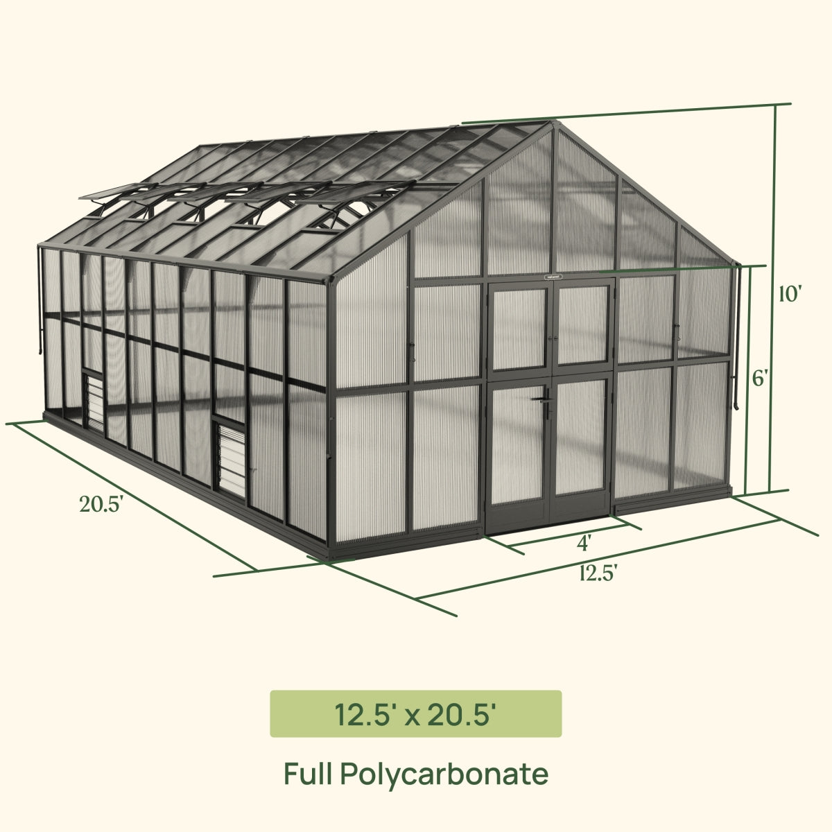 Vego | Grand Victorian Greenhouse Kit 12ft 6in Wide