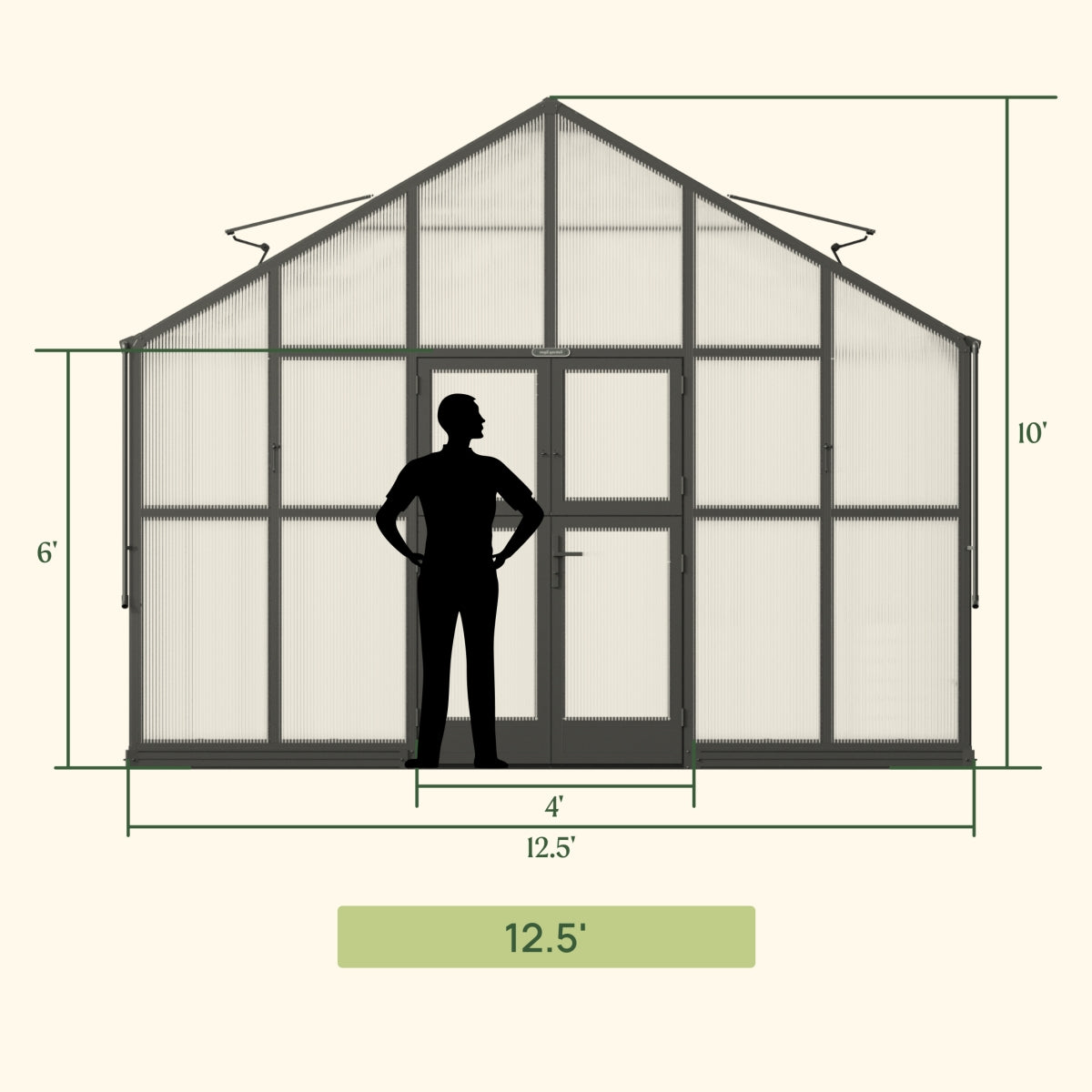 Vego | Grand Victorian Greenhouse Kit 12ft 6in Wide